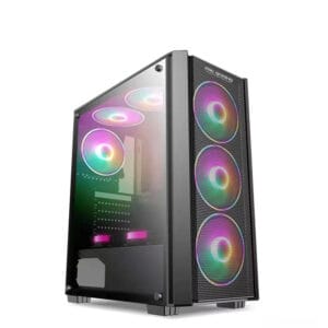 Carcasa Pro Gaming Zed, Middle Tower, ATX, fara sursa, controller ARGB, telecomanda