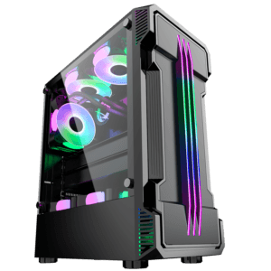 Carcasa Pro Gaming Zerg, Middle Tower, ATX, fara sursa, Controller ARGB