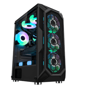 Carcasa Pro Gaming Hive, Middle Tower, ATX, fara sursa, Controller ARGB