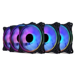 Set 6 Ventilatoare Carcasa 120 x 120 mm Pro Gaming ARGB Black, controller, telecomanda